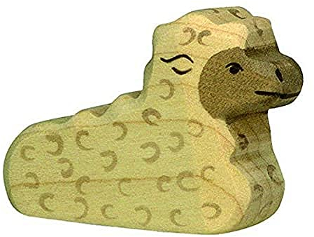 Holztiger Lamm, liegend, 80077