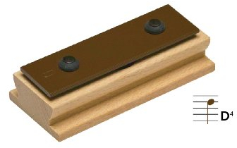 WEIZENKORN Xyloba Klangplatte D4, Klangplatte, Ab 3 Jahren, 7 x 3 x 2 cm, Holz, Handkraft, Keine Batterien erforderlich