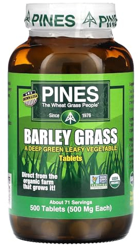 Pines International Barley Grass Tablets, 500 Count