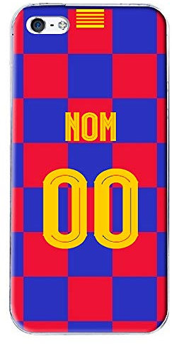 Coque Foot Barcelone Personnalisable en Silicone Domicile Saison 2019 2020 iPhone (iPhone 5/5S/SE)
