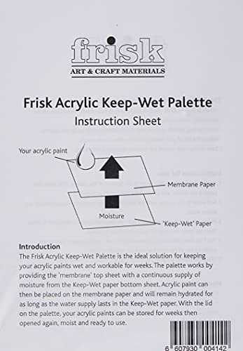 Frisk 22100001 Acrylic Keep-Wet Palette Refill Pack, White,343 x 216 x 19mm