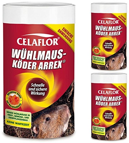 3 x 250g Celaflor Wühlmausköder Arrex