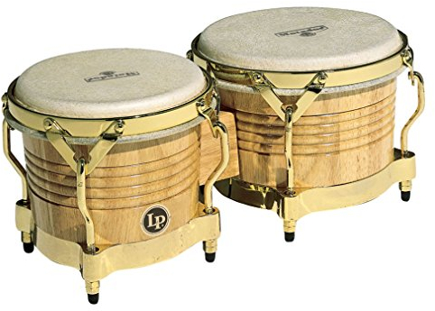 LP Latin Percussion LP811002 Matador Wood Bongo Natural Gold Hardware