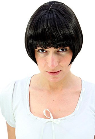 WIG ME UP - 7804-2 Perücke schwarz französischer Page 20er Jahre Frisur kurze Haare