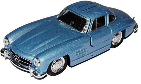 Welly Mercedes-Benz 300SL Coupe Silber Blau W198 1954-1963 Flügeltürer ca 1/43 1/36-1/46 Modell Auto