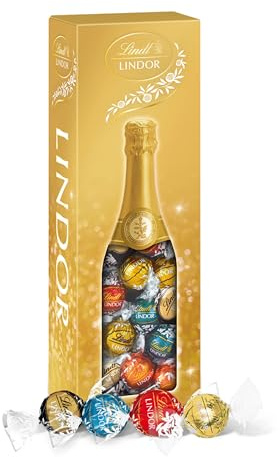 Lindt & Sprüngli Lindor Mischung in Champagner-Flaschen - Verpackung