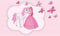 U24 Flagge Fahne Prinzessin mit Schmetterlinge 90 x 150 cm