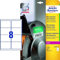 Avery Zweckform Folien-Etiketten ultra-resistent 99,1x67,7mm VE=10 Bogen/80 Etiketten weiß