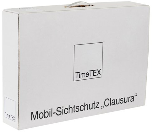 TimeTEX Mobil-Sichtschutz Clausura weiß, gewellte Oberfläche, 15 Stück