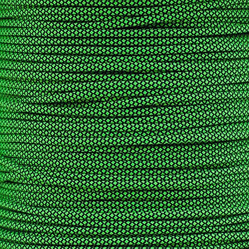 Paracord Planet 550 NYLON PARACORD 7 Strand Typ III Utility Kordel, Neon Green Diamonds