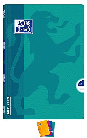 OXFORD Lot de 5 Cahiers OPENFLEX agrafé A4 140 pages grands carreaux 90g coloris aléatoire