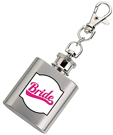 Lillian Rose Flask Bride Wedding Favor Mini-Flachmann für Braut, Hochzeit, silberfarben, Nicht zutreffend, Silber