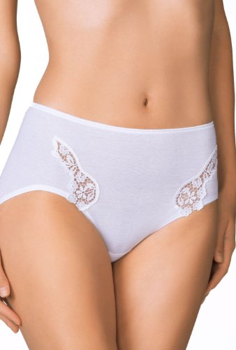 CALIDA Feminin Sense Midi Slip, high Waist Damen, aus 100% extrafeiner Baumwolle, Feinripp, naht- und saumfrei