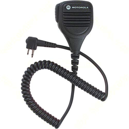 Motorola PMMN4013 PMMN4013A - Microfono per altoparlante remoto con jack audio da 3,5 mm, cavo a spirale e clip girevole, per sicurezza intrinseca