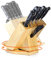 CS Kochsysteme Messerblock 056940 Schneidwaren, Edelstahl, 8-teilig, schwarz, 38 x 28,3 x 39,4 cm