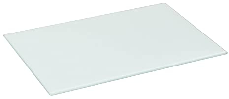 Harbour Housewares Glass Chopping Board - 40x30cm - White - Medium Dining Place Mats Cutting Mat Worktop Saver for Kitchen Cooking, Baking, Vegetable Preparation