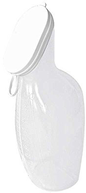 Urinal Autoclavable pour femmes, translucide, couvercle blanc 1 l