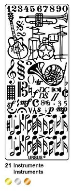 KREATIV STICKER 10x23CM, MOTIV 21, 5ST. SILBER