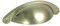 10 x Brushed Nickel Shaker Style Cup Handle. Kitchen or Cupboard Handles Stainless Steel