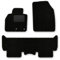 Bär-AfC Auto Fußmatten Classic passend für Renault Megane Scenic 3 JZ 2009-2016, Autoteppiche Nadelvlies Schwarz, Rand Kettelung Schwarz, Textiler Trittschutz, Set 3-teilig, RE03312