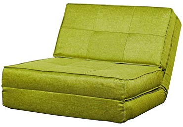 ARTDECO Schlafsessel Gästebett Jugendsessel Bettsessel (Stoffbezug grün Klein)
