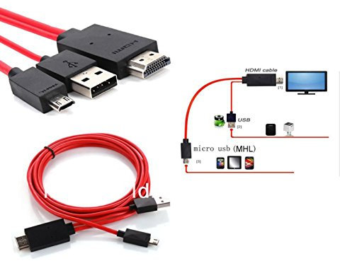 Ilovemyphone Cable MHL HDMI HDTV Micro USB Solo para Samsung Galaxy S3 S4 S5 Note 2 3 4 (Ninguno mas)