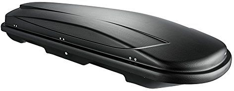Dachbox 400 Liter Relingträger Alu kompatibel mit Skoda Yeti ab 09 abschließbar