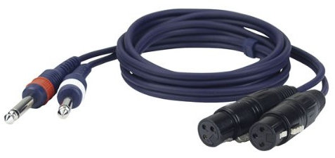 DAP FL44-2 unbal. Jack Mono L/R > 2 XLR/M 3 p.