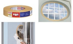 Tesa 04319-00015-00 Maler Krepp Papierabdeckband, 100 mm x 50 M