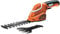 Black+Decker Akku-Strauch- und Grasschere werkzeugloser Klingenwechsel (7 V, Laufzeit ca. 50min, leichtes Gewicht inkl. Ladekabel und Ladestation, 3 Stufen-Ladestandanzeige) schwarz orange, GSL700