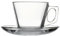 Pasabahce Vela Service Tasses à Thé avec Assiettes, Verre, Transparent, 6 Pièces