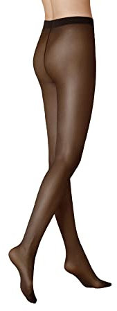 KUNERT Damen Strumpfhose Satin Look 20 transparent glänzend 20 DEN Black 0500 36/38