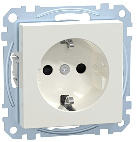 Schneider Electric Merten Schuko-Steckdose, System M, Steckklemmen, 2-polig+E, polarweiss glänzend, Artikelnummer MEG2300-0319