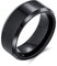 Bling Jewelry Schlichter Einfacher Abgeschrägter Rand Schwarzer Paare Titan Ehering Für Männer Für Frauen Kompfort Fit 8Mm