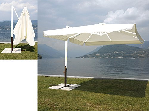 OMBRELLONE DA GIARDINO CON PALO LATERALE 3 X 3 METRI IN ALLUMINIO