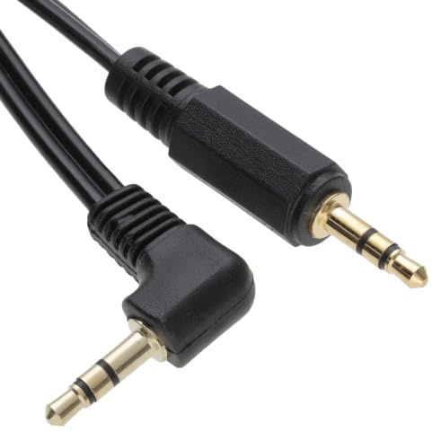 kenable 3,5 mm Rechts Abgewinkelt Männlich Klinkenstecker Zum Klinkenstecker Stereo Audio Kabel 1 m [1 Meter/1m]