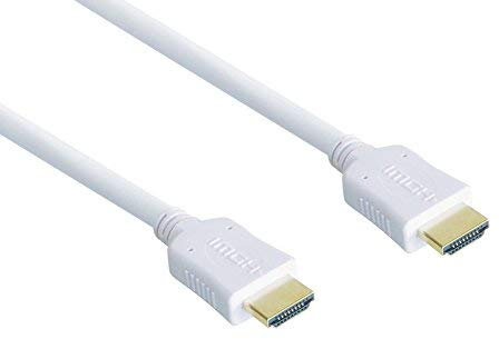 Good Connections 4514-005W HDMI Kabel mit Ethernet 24K vergoldete Stecker und Kupferkontakte, 0,5m Weiß