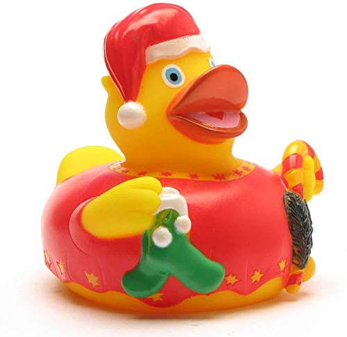 Duckshop I Weihnachtsmann Badeente I Quietscheente I L: 8 cm I Geschenk Weihnachten