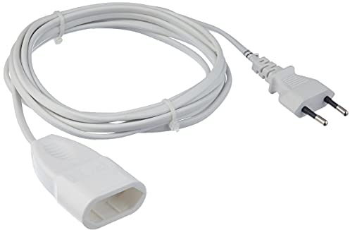 Meister Euro-Verlängerung - 3 m Kabel - weiß - Kunststoffleitung - IP20 Innenbereich - Ideal für Lampen & Lichterketten / Verlängerungskabel / Euro-Stecker / Euro-Kupplung / 7431310