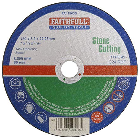 Faithfull FAI 1803S Cut Off Wheel 180 x 3.2 x 22mm Stone