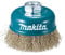 Makita D-39780 - Cepillo de alambre de 90 mm insercion m14 con forma copa ondulada de acero latonado 0,3 mm