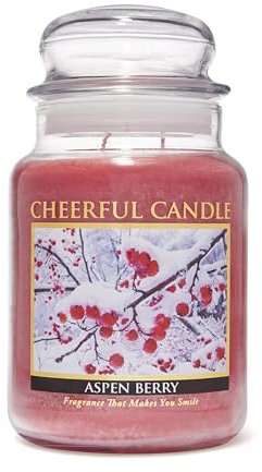A Cheerful Giver Aspen Berry Duftkerze im Glas, 680 ml, Rot
