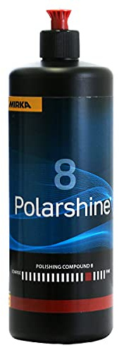 Mirka Politur Polarshine 8 1000 ml Mittelfeine Politur silikonfrei | Professionelle mittelfeine Politur silikonfrei für hochglanzfinish entfernt Kratzer und eignet sich für Poliermaschinen