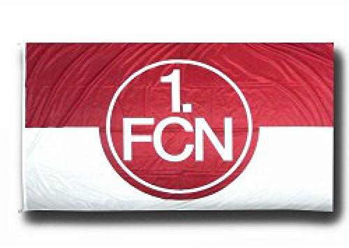 Flaggenfritze Hissflagge 1. FC Nürnberg Logo rot-weiß - 150 x 250 cm + gratis Aufkleber