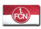 Flaggenfritze Hissflagge 1. FC Nürnberg Logo rot-weiß - 150 x 250 cm + gratis Aufkleber