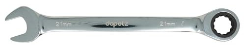 Dapetz ® Fixed Head Ratchet Spanner Ratcheting Combination Wrench Chrome Vanadium Steel Fixed Head Gear Wrench Open End 21mm Spanner