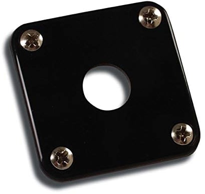 PRJP-010 Jack Plate BK Plastic Black - Gitarren Ersatzteil
