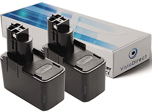 Lot de 2 Batteries pour Bosch PSR 12V ES-2 perceuse à Percussion 3000mAh 12V - Visiodirect -