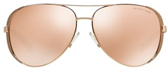 Michael Kors MK5004 Chelsea Sunglasses, Rose Gold/Taupe/Rose Gold Mirrored, 59 mm