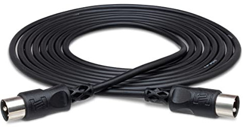 Hosa MID-315BK, MIDI Cable, 5-pin DIN to Same, 15 ft